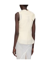 CHEMISETTE COL FOULARD VOILE DE COTON CREME BUTTER ISLAND SHIRT RICK OWENS FEMME RP01F 6136 CV 81 FASHION dos STRASBOURG