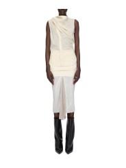 CHEMISETTE COL FOULARD VOILE DE COTON CREME BUTTER ISLAND SHIRT RICK OWENS FEMME RP01F 6136 CV 81 FASHION vue STRASBOURG