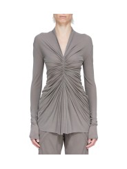 MAILLE AVANT PLISSEE SOLEIL DUST JERSEY TOP RADIANCE RICK OWENS FEMME RP01F 6201 JS 34 FASHION MODE DESIGNER face STRASBOURG