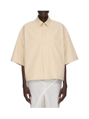 CHEMISE MANCHES 34 TOMMY SABLE SAND COTON RICK OWENS FEMME RP01F 6246 P 138 FASHION MODE CREATEUR AVANTGARDE STRASBOURG face