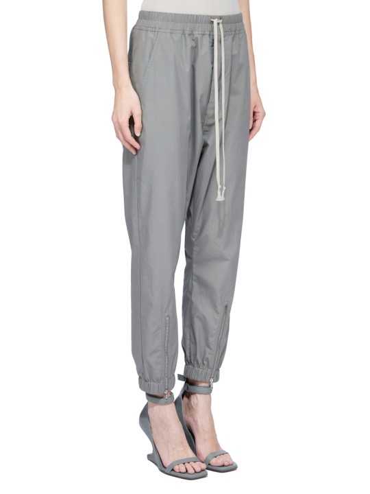 Pantalon chevilles zip coton lien Eucalyptus Tecuatl Track Rick Owens Femme RP01F 6320 P 35 Designer fashion Strasbourg profil