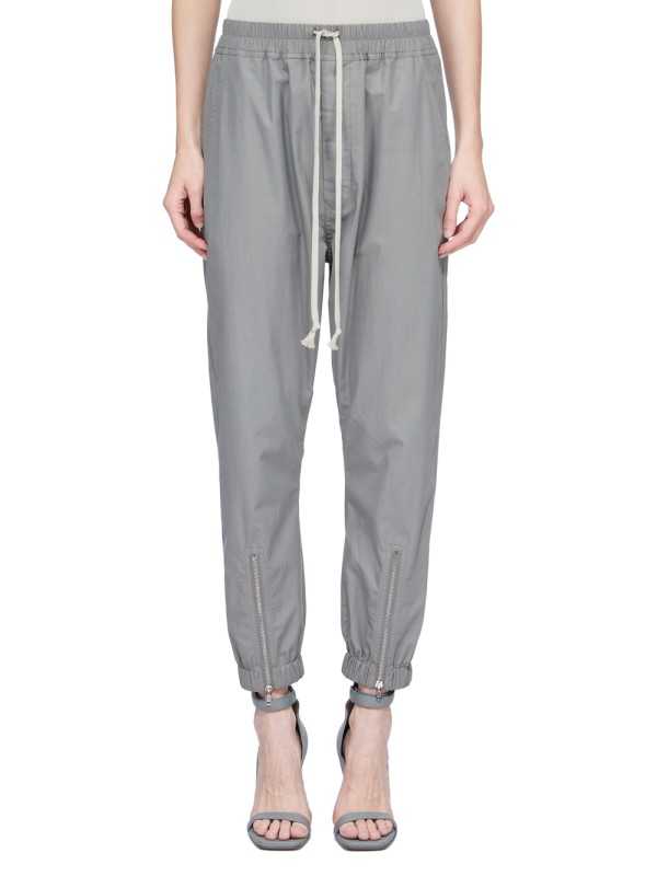 Pantalon chevilles zip coton lien Eucalyptus Tecuatl Track Rick Owens Femme RP01F 6320 P 35 Designer fashion Strasbourg face