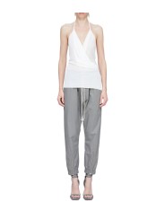 Pantalon chevilles zip coton lien Eucalyptus Tecuatl Track Rick Owens Femme RP01F 6320 P 35 Designer fashion Strasbourg vue