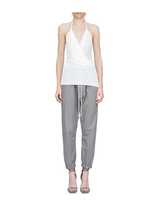 Pantalon chevilles zip coton lien Eucalyptus Tecuatl Track Rick Owens Femme RP01F 6320 P 35 Designer fashion Strasbourg vue