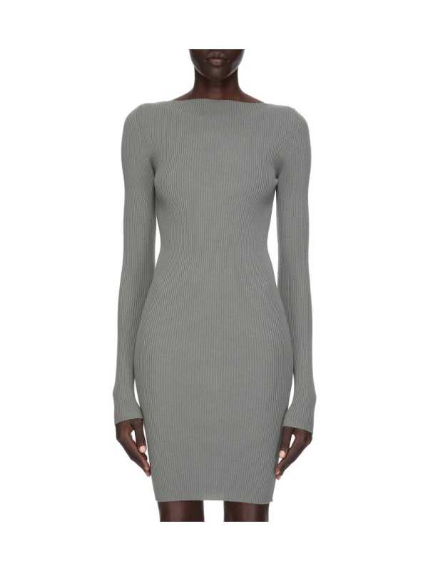 ROBE MAILLE DOS OUVERT EUCALYPTUS AL DRESS RICK OWENS FEMME RP01F 6616 RIBN 35 FASHION MODE DESIGNER face STRASBOURG