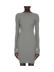 ROBE MAILLE DOS OUVERT EUCALYPTUS AL DRESS RICK OWENS FEMME RP01F 6616 RIBN 35 FASHION MODE DESIGNER vue STRASBOURG