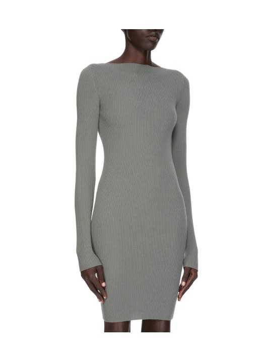 ROBE MAILLE DOS OUVERT EUCALYPTUS AL DRESS RICK OWENS FEMME RP01F 6616 RIBN 35 FASHION MODE DESIGNER profil STRASBOURG