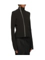 BLOUSON NOIR ZIP CADDY GARY JKT RP01F 6701 SY 09 RICK OWENS FEMME vêtement profil