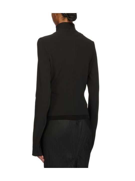 BLOUSON NOIR ZIP CADDY GARY JKT RP01F 6701 SY 09 RICK OWENS FEMME vêtement dos