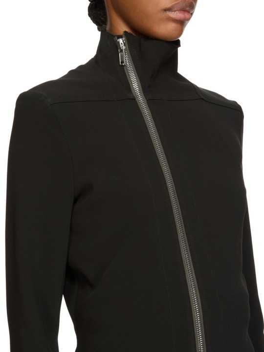 BLOUSON NOIR ZIP CADDY GARY JKT RP01F 6701 SY 09 RICK OWENS FEMME vêtement zoom