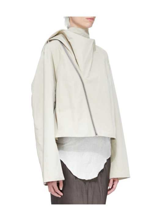 TRENCH COURT COL ECHARPE SABLE SAND CROPPED SCARF FLIGHT RICK OWENS FEMME RP01F 6720 FT 138 Fashion Mode Avant-garde profil