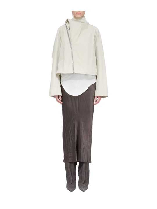 TRENCH COURT COL ECHARPE SABLE SAND CROPPED SCARF FLIGHT RICK OWENS FEMME RP01F 6720 FT 138 Fashion Mode Avant-garde vue
