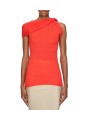 PULL DEBARDEUR CACHEMIRE CORAIL COL MODULABLE TWIST TOP RICK OWENS FEMME RP01F 6666 WS 83 DESIGNER MODE STRASBOURG face
