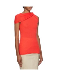 PULL DEBARDEUR CACHEMIRE CORAIL COL MODULABLE TWIST TOP RICK OWENS FEMME RP01F 6666 WS 83 DESIGNER MODE STRASBOURG profil
