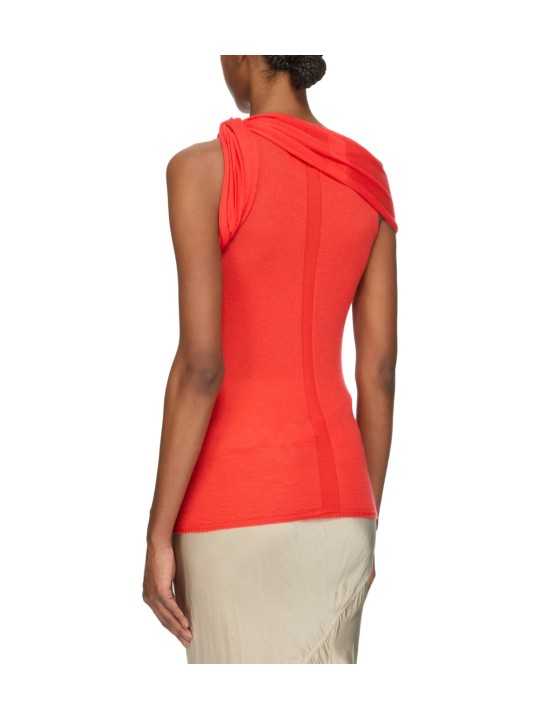PULL DEBARDEUR CACHEMIRE CORAIL COL MODULABLE TWIST TOP RICK OWENS FEMME RP01F 6666 WS 83 DESIGNER MODE STRASBOURG dos