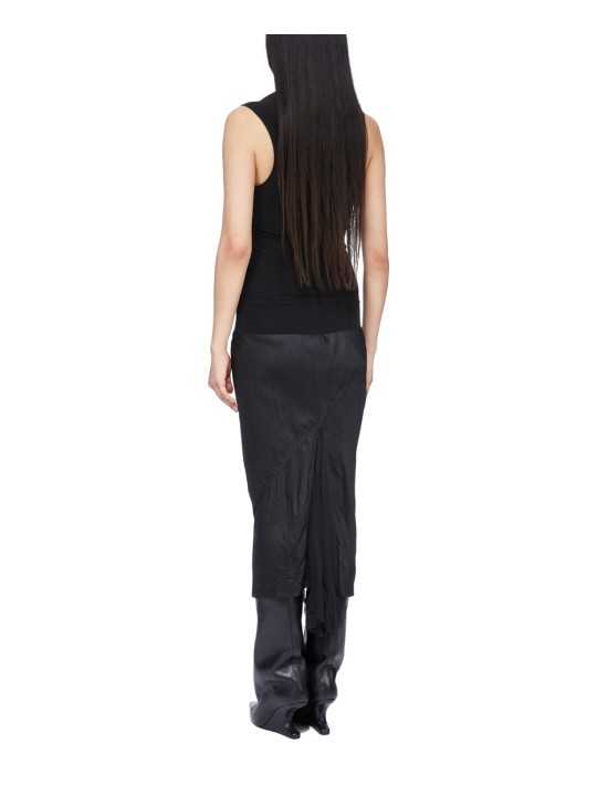ROBE LONGUE BI MATIERE NOIRE SLICED DRESS RICK OWENS FEMME RP01F 6558 JSVKS 09 FASHION MODE DESIGNER CREATEUR STRASBOURG dos