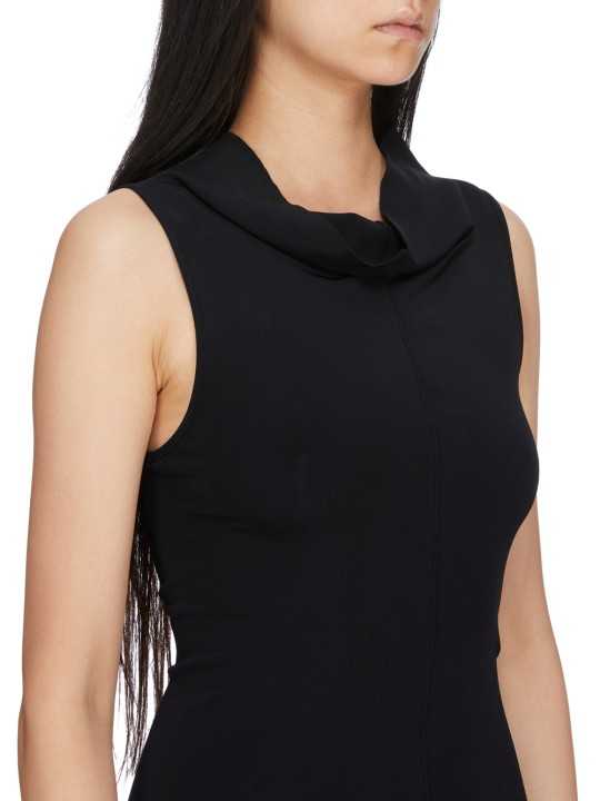 ROBE LONGUE BI MATIERE NOIRE SLICED DRESS RICK OWENS FEMME RP01F 6558 JSVKS 09 FASHION MODE DESIGNER CREATEUR STRASBOURG zoom