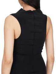 ROBE LONGUE BI MATIERE NOIRE SLICED DRESS RICK OWENS FEMME RP01F 6558 JSVKS 09 FASHION MODE DESIGNER CREATEUR STRASBOURG arr