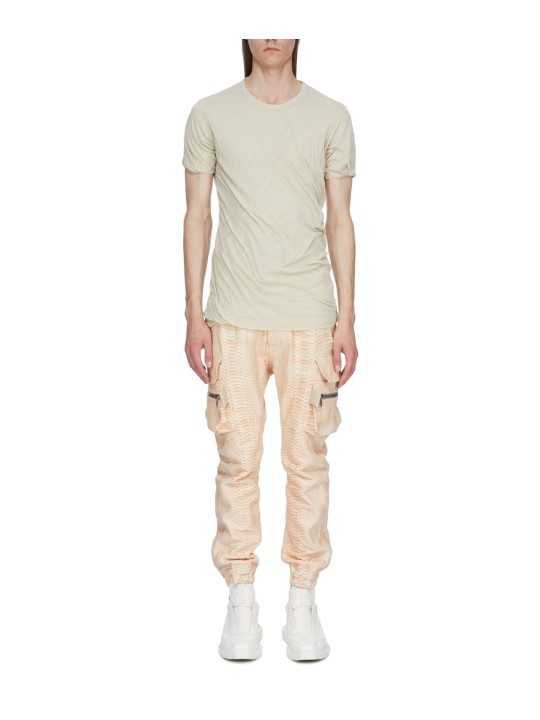 TSHIRT DOUBLE MC SABLE SAND RICK OWENS HOMME RU01F 2256 UCDB 138 FASHION DESIGNER CREATEUR STRASBOURG BOUTIQUE vue