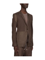 VESTE COSTUME VOILE DE COTON DARK DUST FOG POCKET SOFT SOFT BLAZER RICK OWENS HOMME RU01F 2724 CV FASHION DESIGNER CREATEUR