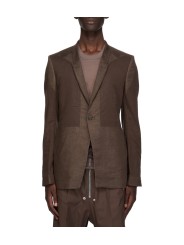 VESTE COSTUME VOILE DE COTON DARK DUST FOG POCKET SOFT SOFT BLAZER RICK OWENS HOMME RU01F 2724 CV FASHION DESIGNER CREATEUR face