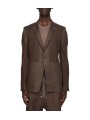 VESTE COSTUME VOILE DE COTON DARK DUST FOG POCKET SOFT SOFT BLAZER RICK OWENS HOMME RU01F 2724 CV FASHION DESIGNER CREATEUR face