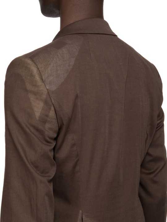 VESTE COSTUME VOILE DE COTON DARK DUST FOG POCKET SOFT SOFT BLAZER RICK OWENS HOMME RU01F 2724 CV FASHION DESIGNER zoom