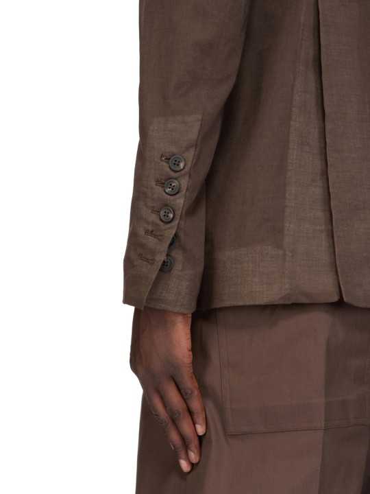 VESTE COSTUME VOILE DE COTON DARK DUST FOG POCKET SOFT SOFT BLAZER RICK OWENS HOMME RU01F 2724 CV FASHION poignet