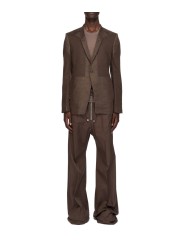 VESTE COSTUME VOILE DE COTON DARK DUST FOG POCKET SOFT SOFT BLAZER RICK OWENS HOMME RU01F 2724 CV FASHION DESIGNER CREATEUR look