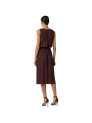 ROBE VISCOSE CACAO COL DRAPE AB 884 5469 644 ELISABETTA FRANCHI femme boutique Strasbourg vêtement fashion mode de dos 2