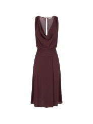 ROBE VISCOSE CACAO COL DRAPE AB 884 5469 644 ELISABETTA FRANCHI femme boutique Strasbourg vêtement fashion mode solo