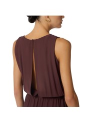 ROBE VISCOSE CACAO COL DRAPE AB 884 5469 644 ELISABETTA FRANCHI femme boutique Strasbourg vêtement fashion mode de dos