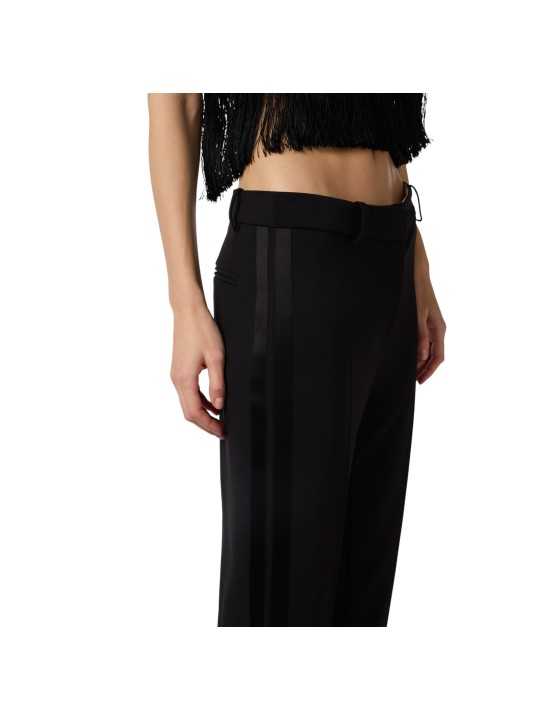 BERMUDA NOIR POLY STRETCH PA 175 5981 110 ELISABETTA FRANCHI FEMME Fashion Mode Designer Strasbourg détail