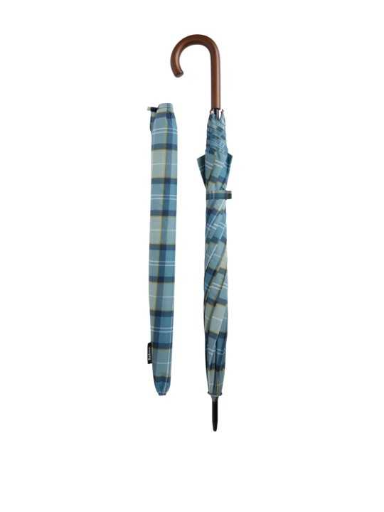 PARAPLUIE TARTAN BLEU LONG UAC0202 TN37 BARBOUR HOMME boutique Strasbourg avec housse