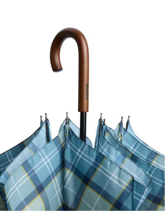 PARAPLUIE TARTAN BLEU LONG UAC0202 TN37 BARBOUR HOMME boutique Strasbourg poignet