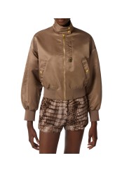 BOMBER COURT SATIN TAUPE ARGILLA GB 05D 8339 229 ELISABETTA FRANCHI Femme fashion concept store mode face
