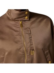BOMBER COURT SATIN TAUPE ARGILLA GB 05D 8339 229 ELISABETTA FRANCHI Femme fashion concept store mode zoom