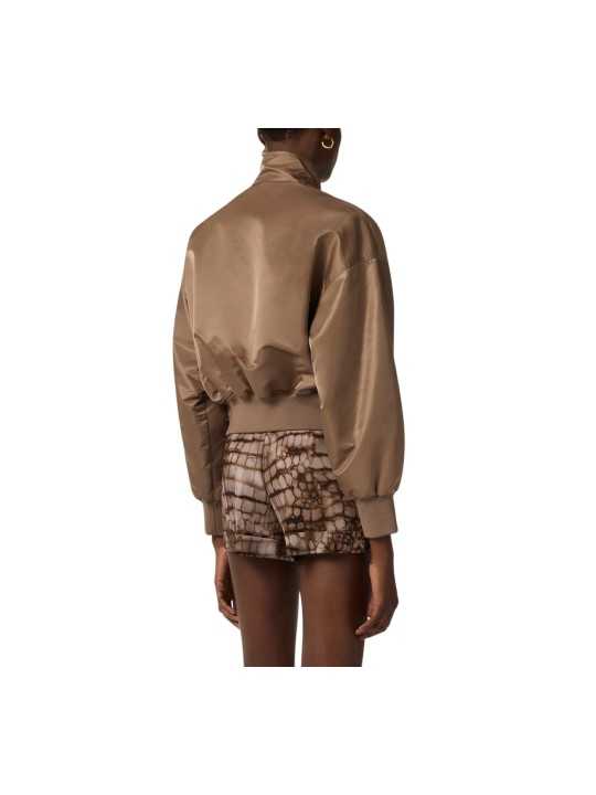 BOMBER COURT SATIN TAUPE ARGILLA GB 05D 8339 229 ELISABETTA FRANCHI Femme fashion concept store mode dos