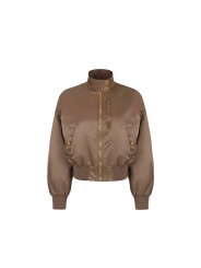 BOMBER COURT SATIN TAUPE ARGILLA GB 05D 8339 229 ELISABETTA FRANCHI Femme fashion concept store mode solo