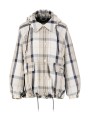 PARKA TARTAN BLANC BLEU CAPUCHE AMOVIBLE BALLINA LSP0324 NY51 BARBOUR FEMME boutique one
