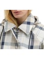 PARKA TARTAN BLANC BLEU CAPUCHE AMOVIBLE BALLINA LSP0324 NY51 BARBOUR FEMME boutique col