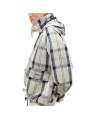 PARKA TARTAN BLANC BLEU CAPUCHE AMOVIBLE BALLINA LSP0324 NY51 BARBOUR FEMME boutique poche