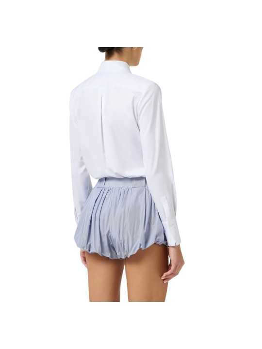 CHEMISE COTON AJOUR BOUTONNIERE BLANC CA 128 6192 100 ELISABETTA FRANCHI Femme fashion concept store mode dos