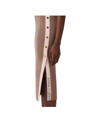 ROBE JERSEY TAUPE BOUTONS COTES BANDE BURRO AM 03S 101 727 Elisabetta Franchi femme boutique Strasbourg détail