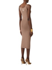 ROBE JERSEY TAUPE BOUTONS COTES BANDE BURRO AM 03S 101 727 Elisabetta Franchi femme boutique Strasbourg dos
