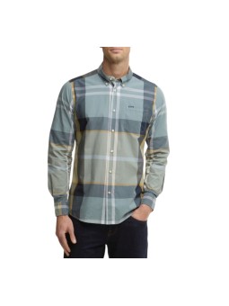 CHEMISE TARTAN BLEU JAUNE MSH5071 TN37 BARBOUR HOMME Strasbourg vêtement boutique one