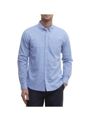 Chemise chambray bleu Barbour Homme MSH5090 BL33 Strasbourg Boutique face fermée