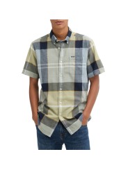 CHEMISETTE TARTAN BLEU JAUNE LIN COTON MSH5469 TN37 BARBOUR HOMME vêtement boutique Strasbourg one