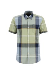 CHEMISETTE TARTAN BLEU JAUNE LIN COTON MSH5469 TN37 BARBOUR HOMME vêtement boutique Strasbourg vue