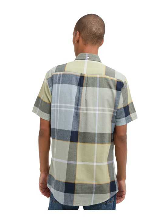 CHEMISETTE TARTAN BLEU JAUNE LIN COTON MSH5469 TN37 BARBOUR HOMME vêtement boutique Strasbourg dos